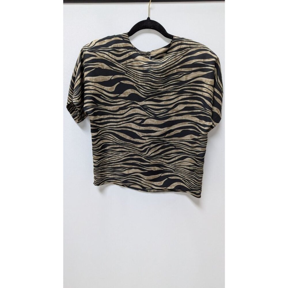 che studio Brown/Black Zebra Striped Blouse